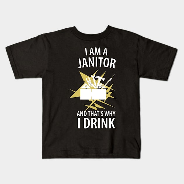 Caretaker Janitor Kids T-Shirt by Johnny_Sk3tch